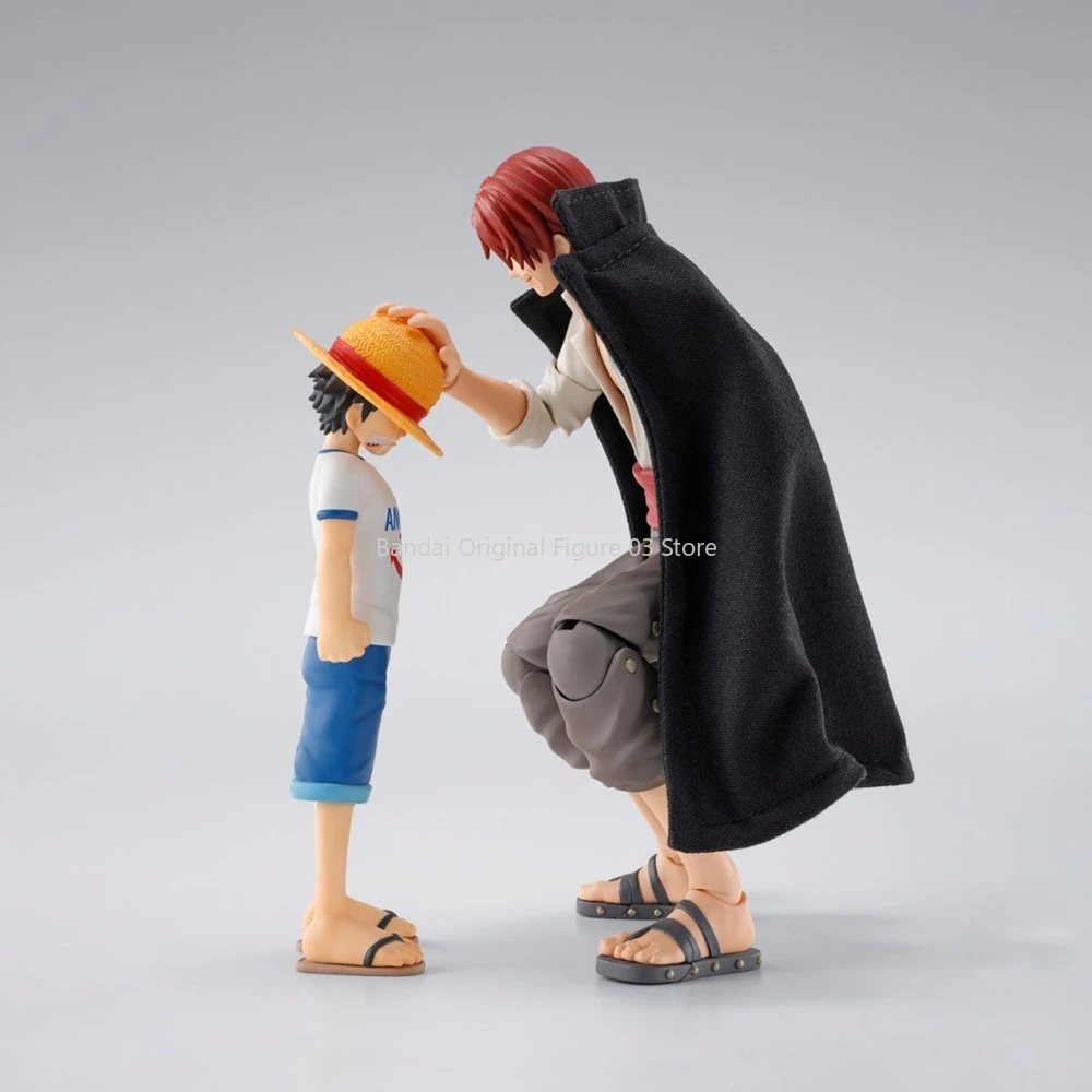 Original BANDAI S.H.Figuarts One Piece Shanks ลิง D Luffy อะนิเมะรูปของเล่น SHF PVC Collection Action ตุ๊กตาตุ๊กตา