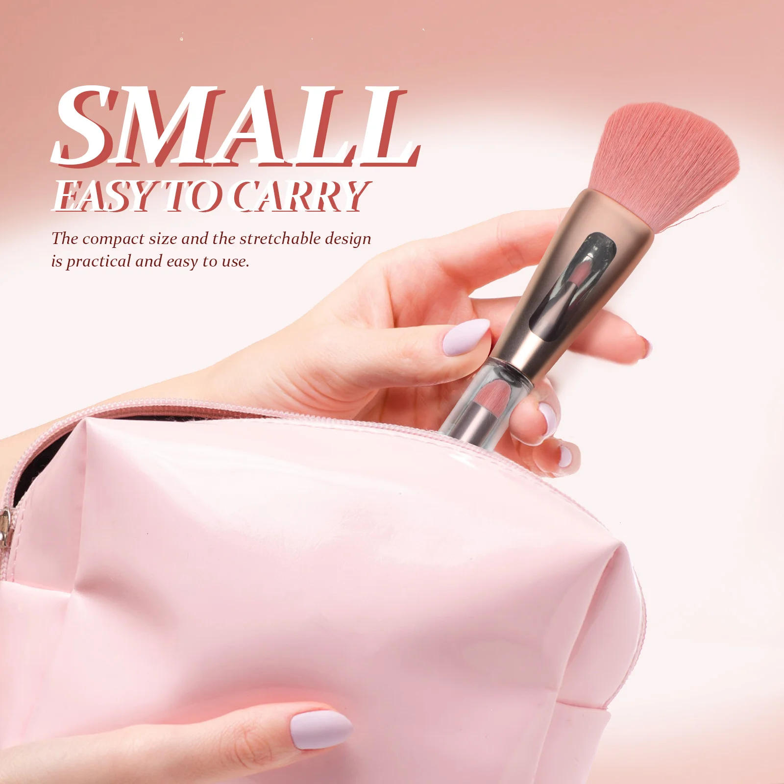 

Multifunctional Blusher Brush Plastic ABS Compact Design Beauty Tool for Teen Girls Festival Gift Easy to Use Long Lasting Silky