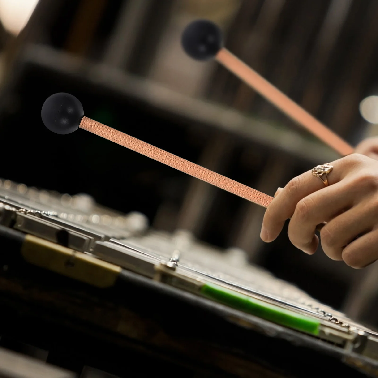 

2Pcs Wooden Mallets for Glockenspiel Xylophone Drumsticks Silicone Tips Safe Durable Music Accessories Perfect Gift Enthusiasts