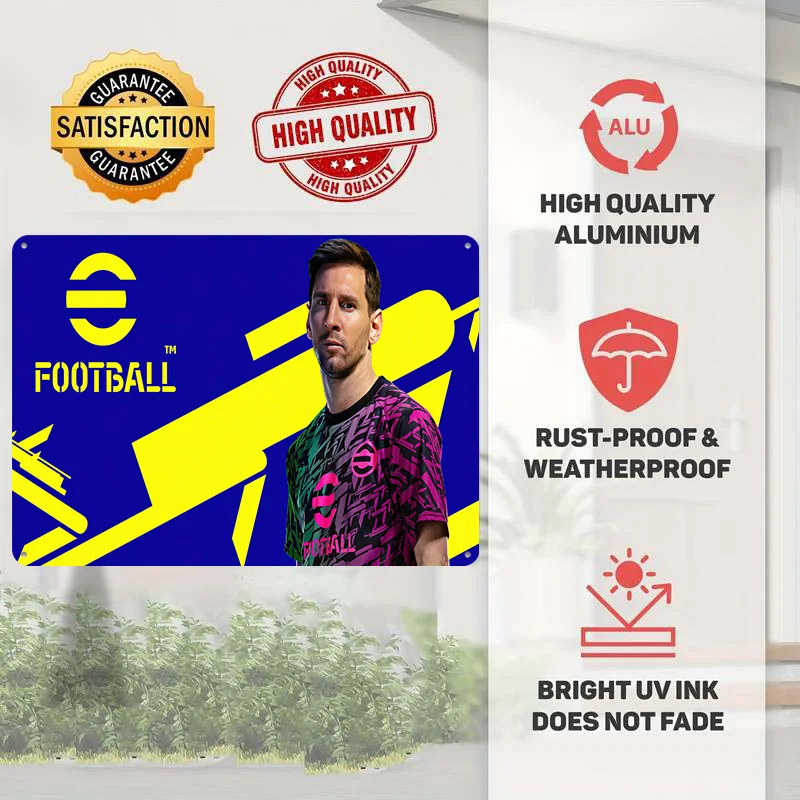 Lionel Andrés Messi Football Metal Poster Custom Wall Art Retro Vintage Tinplate Signs for Man Cave Garage Decorations Wand Deko