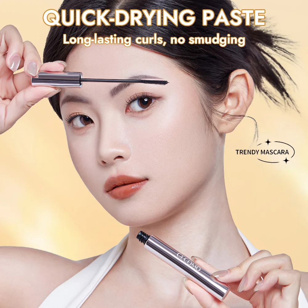 GECOMO slim three-dimensional mascara, each eyelash is clearly curled and does not smudge, long-lasting eyelash primer