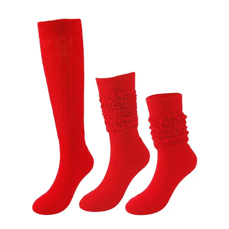 Medium High Tube Pile Socks Bubble Socks Casual Sock High Cotton Socks Heavy Socks Women Long Socks Knee Scrunch