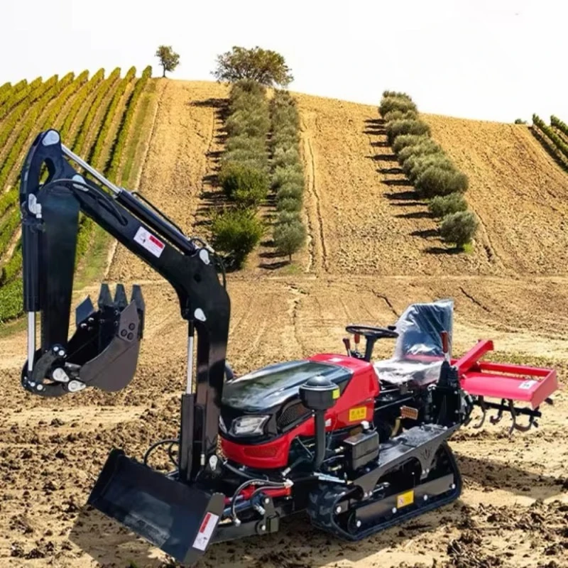 Agricultural Machinery Farm Tractor Tracked Diesel Rotary Tiller Mini Tractor Equipment Agriculture Cultivators for Sale - Detail 1