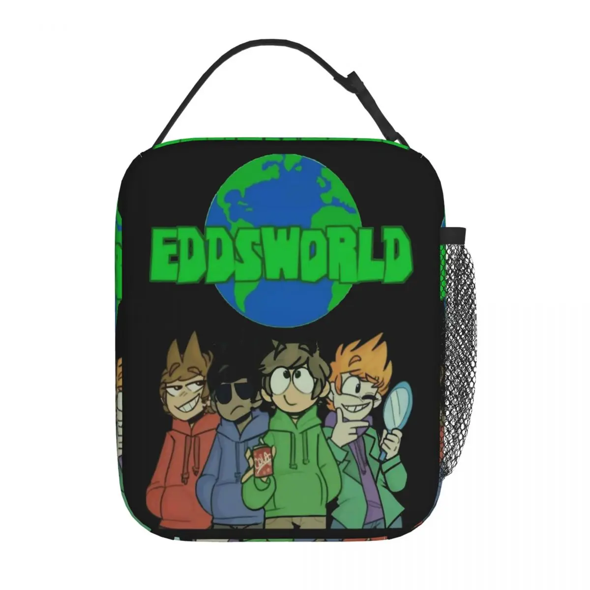 Eddsworld-fiambrera térmica con dibujos animados de Anime, bolsa de almuerzo con aislamiento, contenedor de alimentos, enfriador portátil para el trabajo