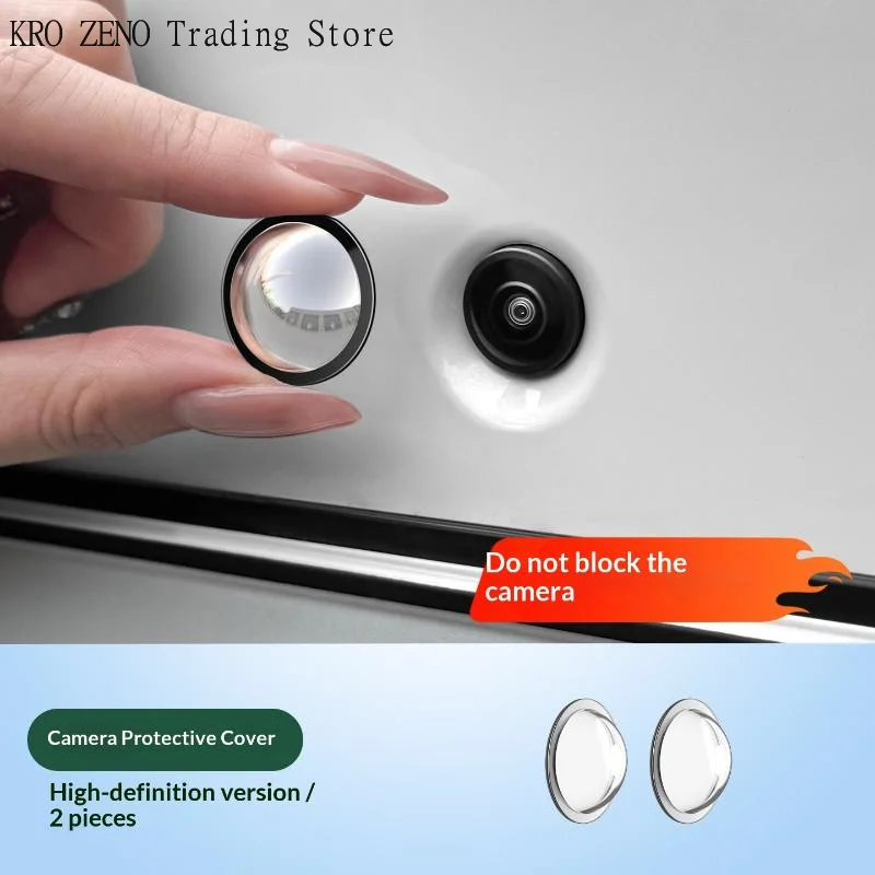 2.2x0.6cm Universal Car Camera Lens Protector 2PCS Rear View Backup Camera Cover 360° Camera Protection Anti Scratch Waterproof✨