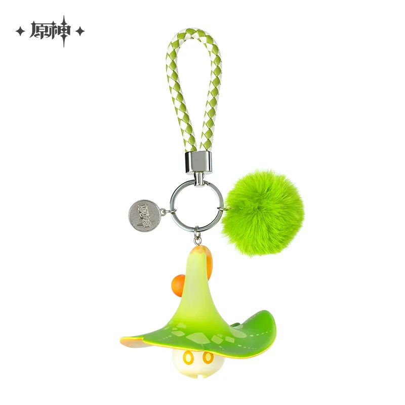 Genuine MiHoYo Genshin Impact Floating Dendro Fungus Keychain Pendant Cute Cosplay Accessories Bag Ornaments Birthday Gifts