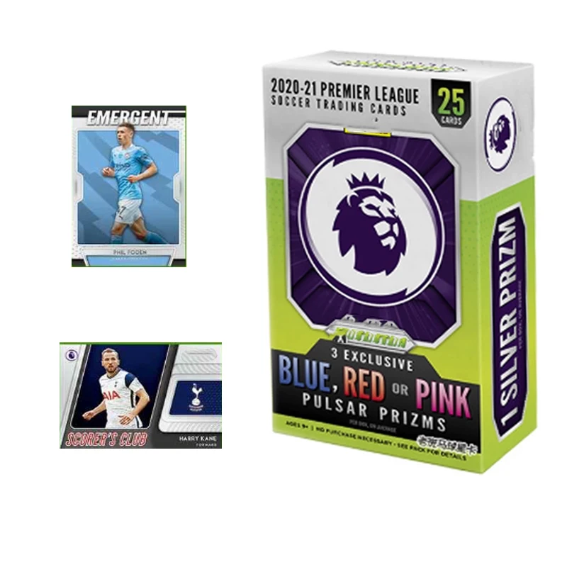 2020/2021 топы Премьер-лиги Cereal Football Rookies Star Card Oatmeal Box Коллекция подарков для фанатов 25 случайных карт/упаковка, 1 упаковка/коробка