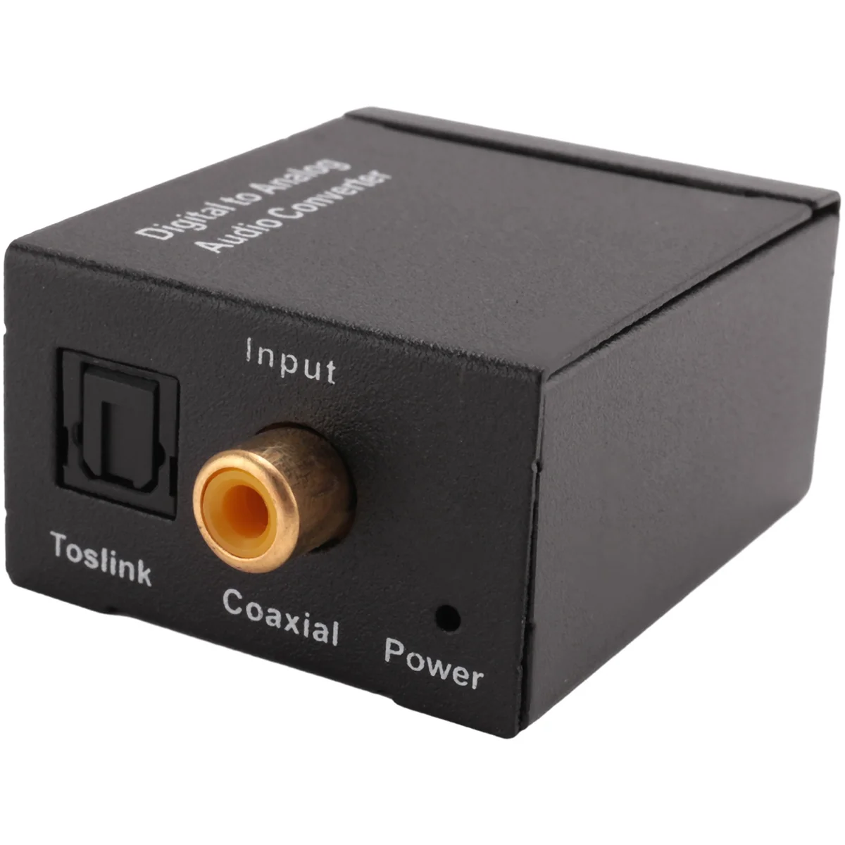 #826N Digital Optical Coaxial Toslink Signal to Analog Audio Converter Adapter RCA SV (Black)