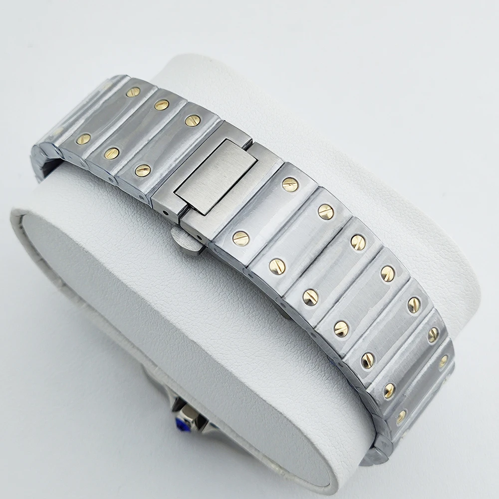 Relógio sandus nh35 mais vendido para homens e mulheres, 38mm 34mm quadrado automático mecânico de tira de aço de alta qualidade relógio de luxo