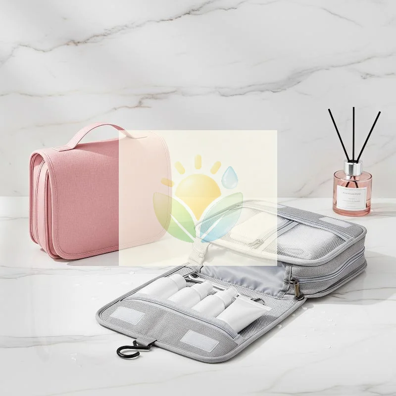 Hanging Toiletry Bag Waterproof Wet Dry Separation Large Capacity Durable Cosmetic Storage Pouch for Family Travel Use