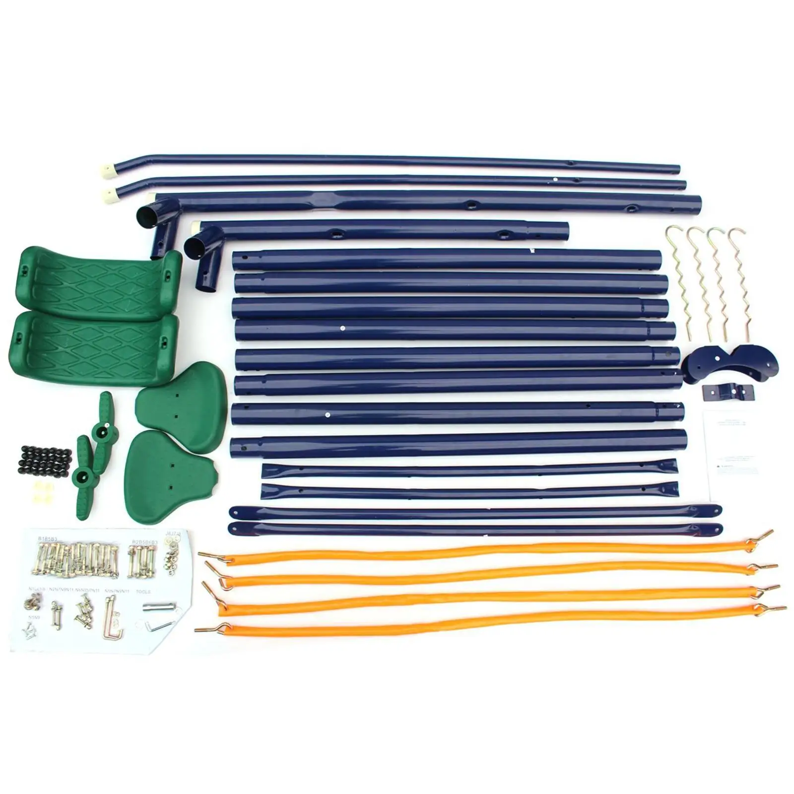 Metal Swing Set Outdoor with Glider for Kids, Toddlers, Children