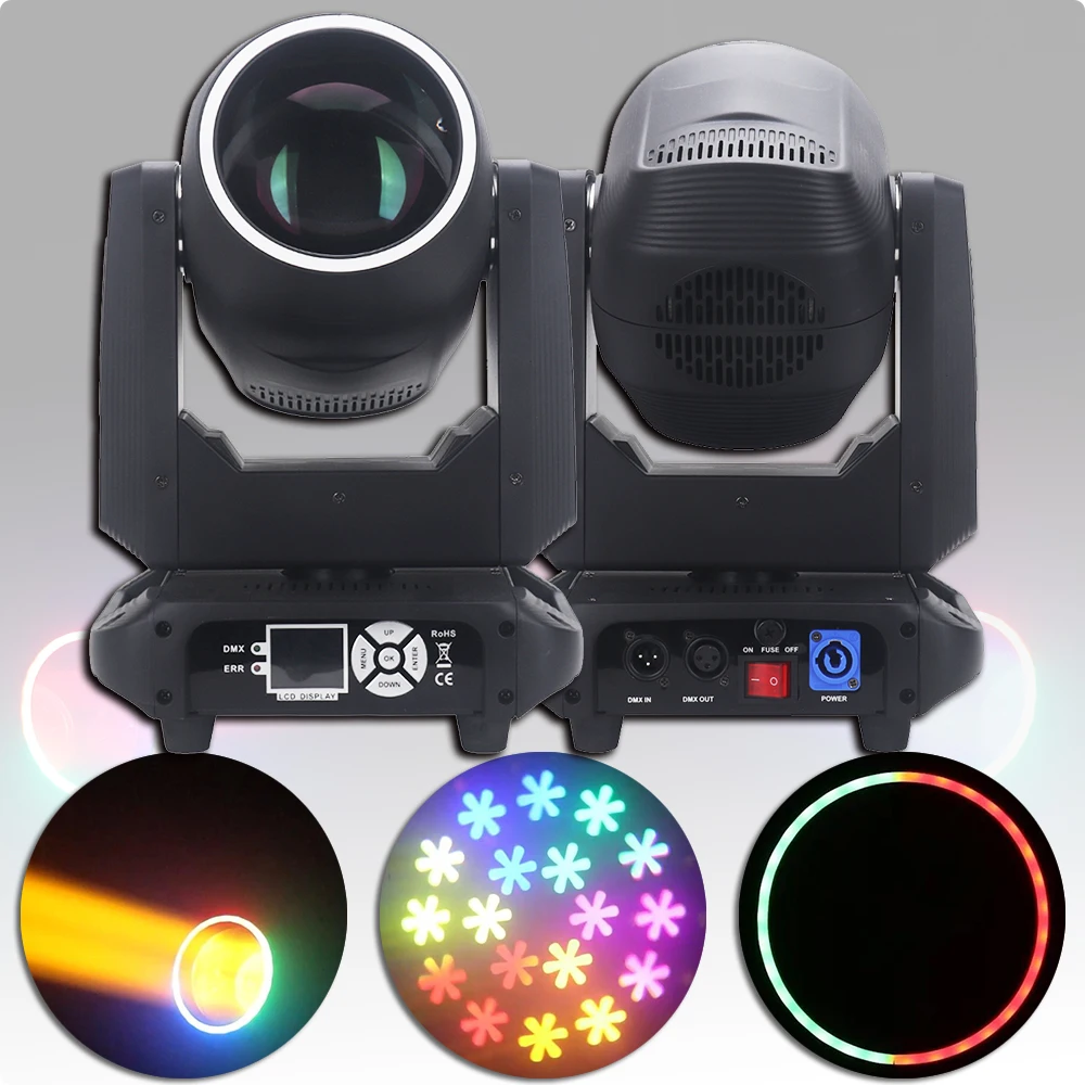 200W LED Apertur Moving Head Light Beam Spot Stage Light Effect Projector For Disco DJ Party Holiday Christmas Bar Club Wedding