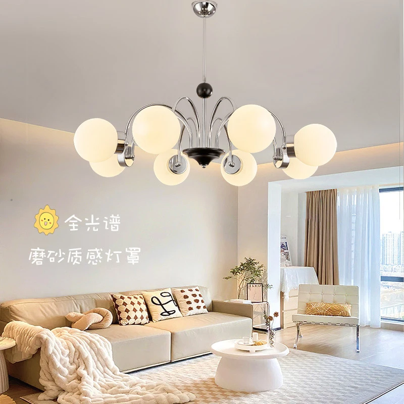 Luxury Nordic Royal Modern LED Chandelier Villa Hotel Living Room Bedroom Glass Lighting Personalized Strong Gold Black