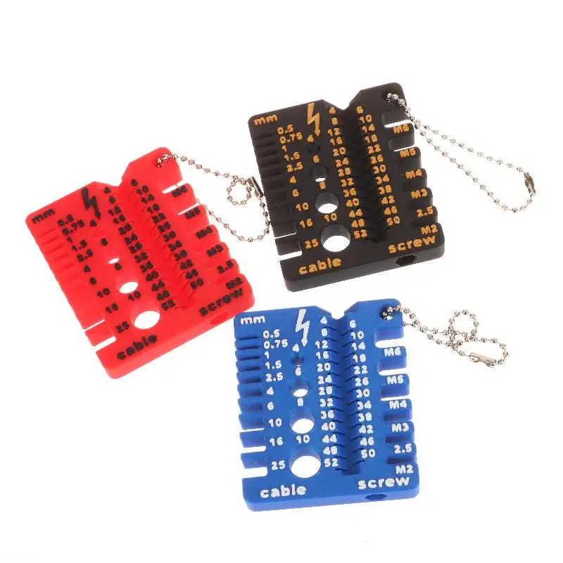 휴대용 너트 및 드릴 비트 나사 측정기 3D 프린팅 와이어 스크류 측정 도구 너트 볼트 나사용 드릴 비트 게이지 1개