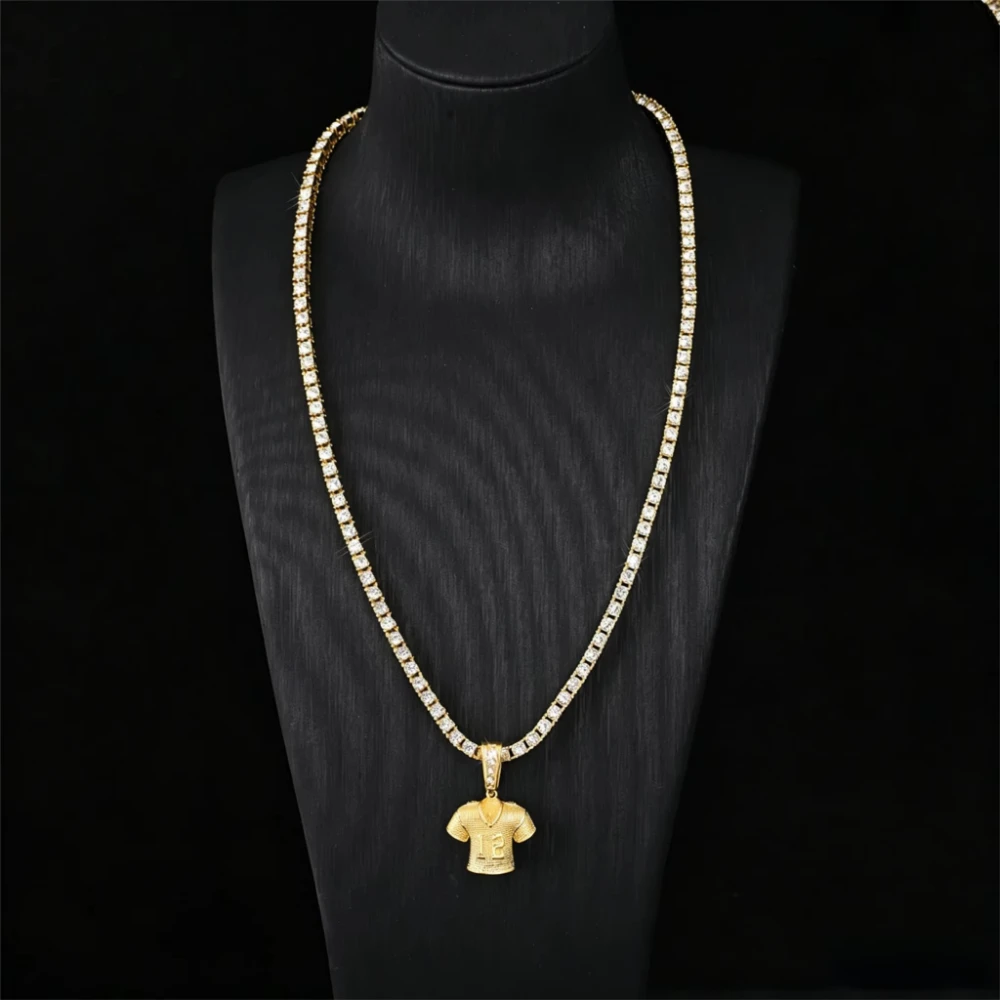 Fashionable Pendant Necklace Olive Ball Hip Hop Rock Sports Style Crossbody Accessory For Men And Women basketball