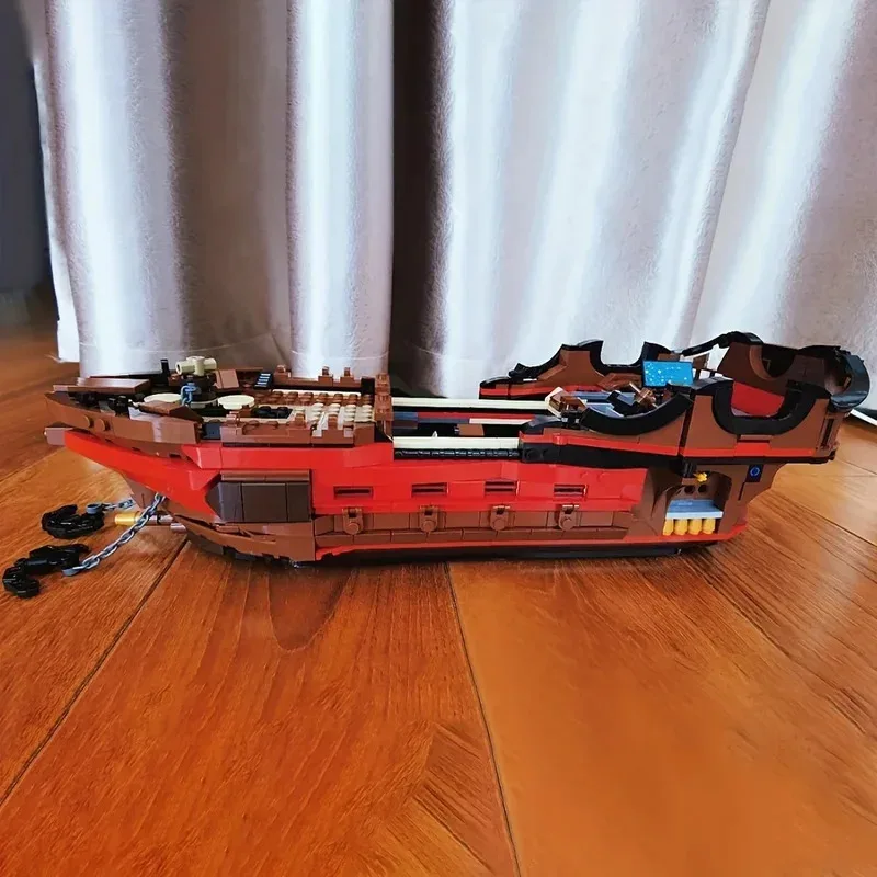 MOC Set Ninja Series Destiny Bounty Ship Building Blocks Dragon Boat Monastery Bricks Toys For Boy Children Christmas Gift 71705