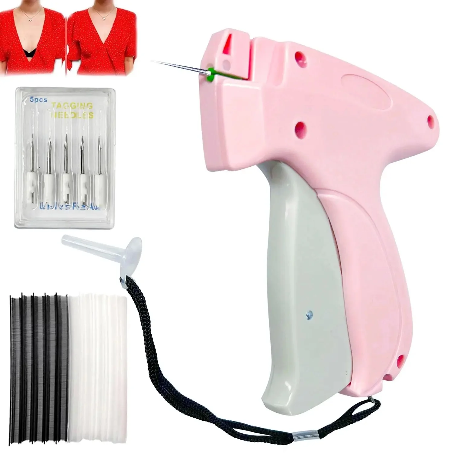 

Fine Stitch Gun Stitchy Quick Clothing Fixer for Clothes Micro Tagging Gun Clothing Mini Speedy Sticky Sewing Gun Hemming Tool