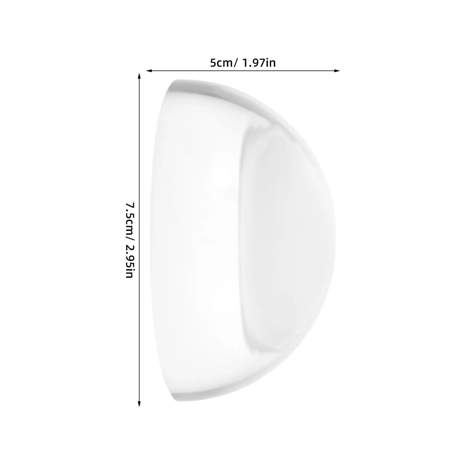3 Inch Dome Magnifier High Magnification Optical Acrylic Reading Dome Half Ball Lens Paperweight Magnifier for Document