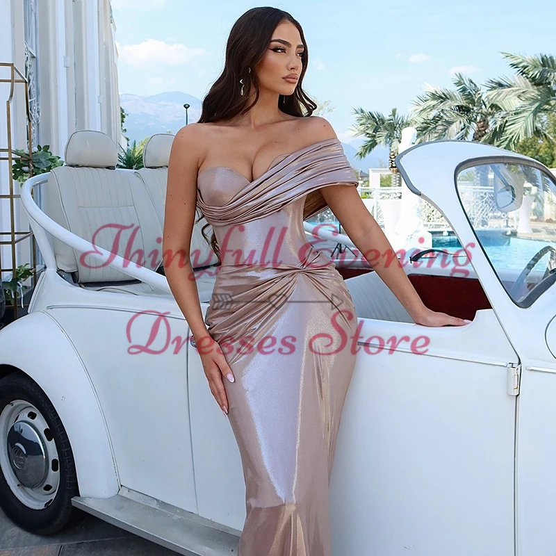 Thinyfull Sexy Mermaid Prom Evening Dresses Saudi Arabia Sweetheart Satin Party Dress Formal Night Cocktail Prom Gown Customized