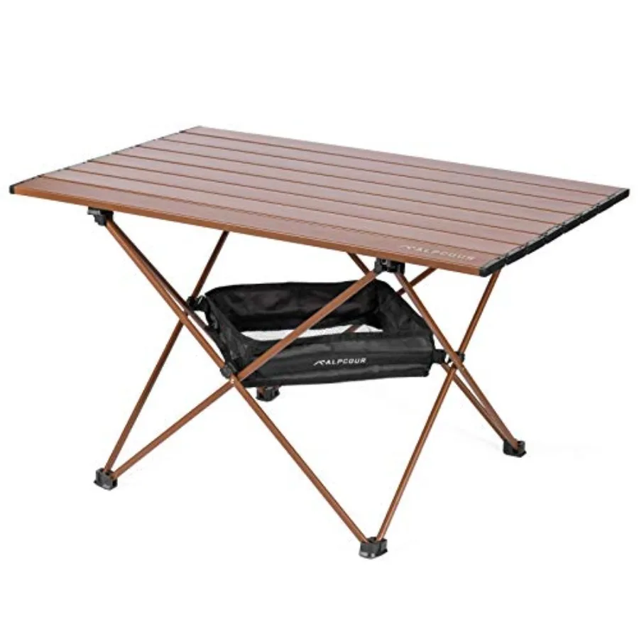 

Portable Camping Table Lightweight, Compact Folding Side Table in a Bag with Aluminum Top and Heavy Duty Hinge for Easy Travel