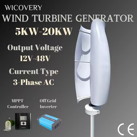 High Power Vertical-axis wind turbines 10KW 5KW 20KW Low wind speed Compatible with off-grid inverter For household use