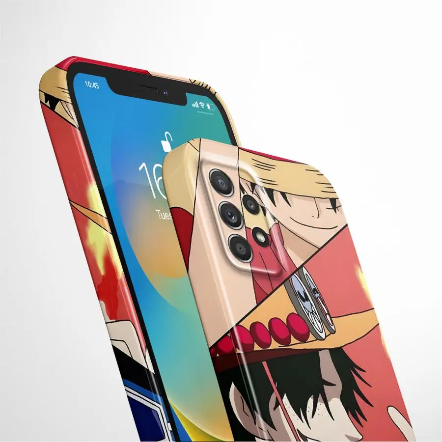 حافظة لهاتف سامسونج جالاكسي A15 A14 A33 A24 A23 A35 A34 A73 A31 A16 A36 A17 A71 A25 A13 قطعة واحدة كارتون لوفي