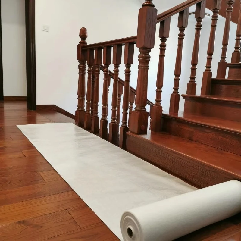 160gr White Sticky Felt Self Adhesive Drop Cloth Felt Floor Protector
