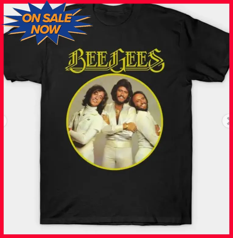 Bee Gees Three Disco T-Shirt New Men Short Sleeve Unisex Tee S-5XL