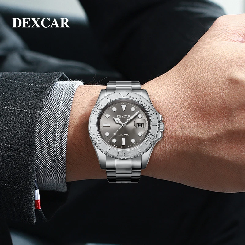 DEXCAR Mens Watches Quartz Watch Top Brand Luxury Watch for Man Waterproof Sport Luminous Wristwatch Men Mechanical Back Cover