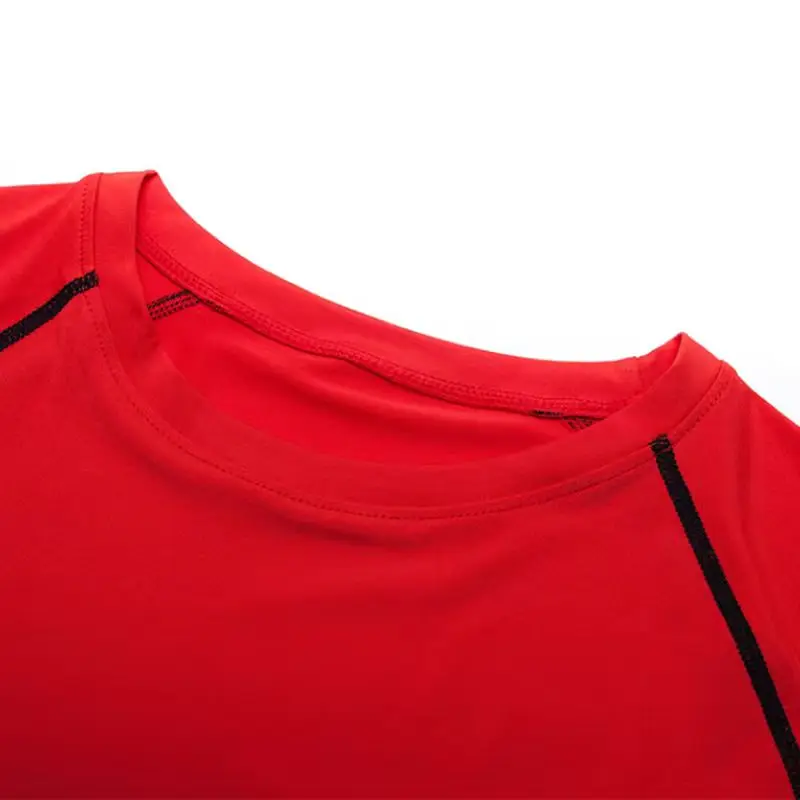 Eenvoudige vrije tijd schoon heren gecomprimeerd, sport-fitnesskleding - sneldrogend strak dubbellaags shorts met korte mouwen zomerset