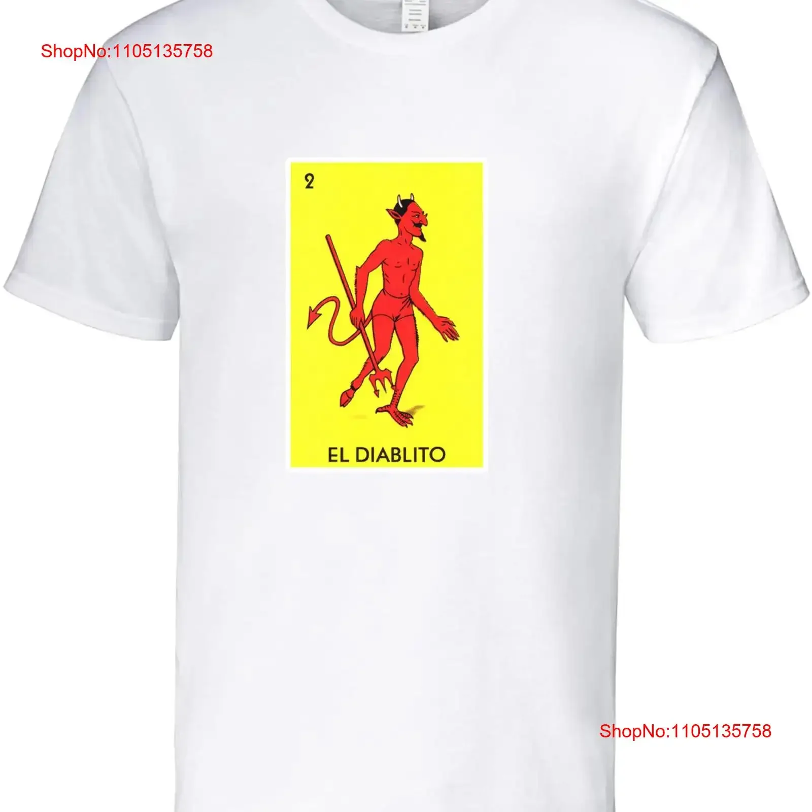 Camiseta divertida de Bingo mexicano Loteria El Diablito, varios colores, vintage, lavada, versátil, Unisex, cómoda, estirada, moda