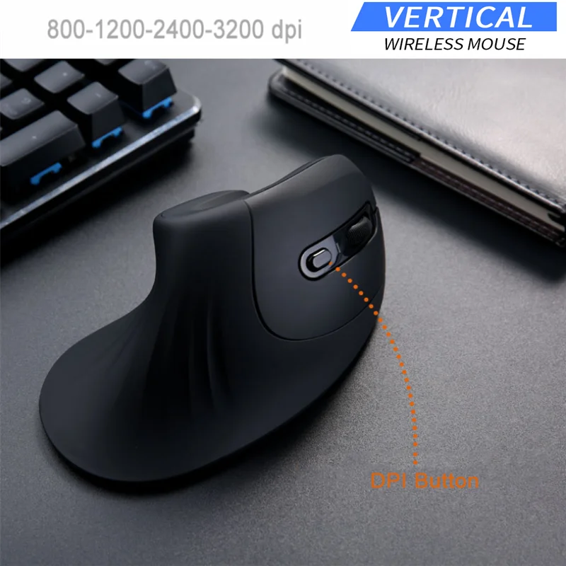 Ergonomic Vertical Mouse 2.4GHz Wireless Rechargeable Gaming Mause Mice USB Optical Wired Mouse For Laptop PC Computer Office