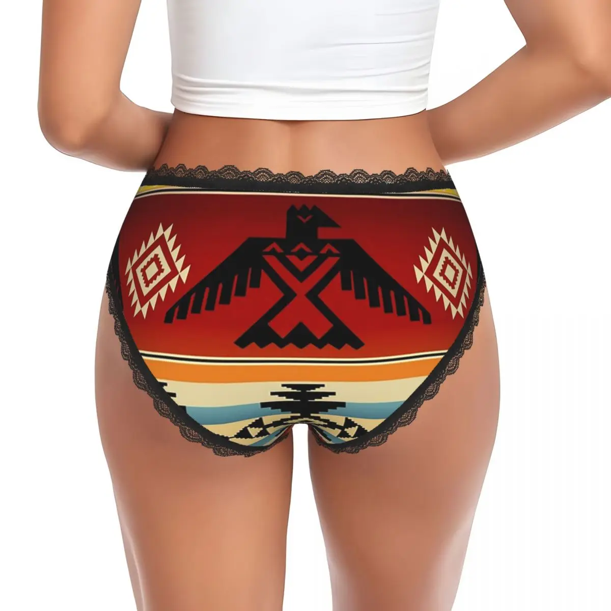 Custom Thunderbird Native American Pattern Panties Briefs Women's Comfort Briefs Underwear Breathable Female Underpants