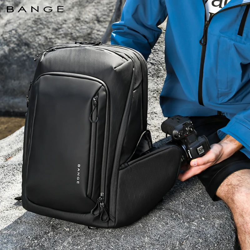 BANGE Nowa Profesjonalna Torba na Aparat Szybki Dostęp Wodoodporny Plecak Fotograficzny z Przegrodą na Laptopa 15,6 cala