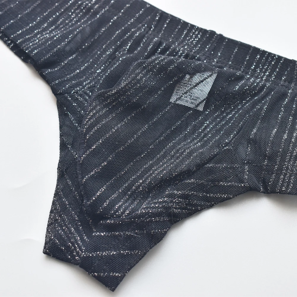 

Модные мужские полосатые прозрачные дышащие охлаждающие трусы с низкой посадкой и кармашком для лета