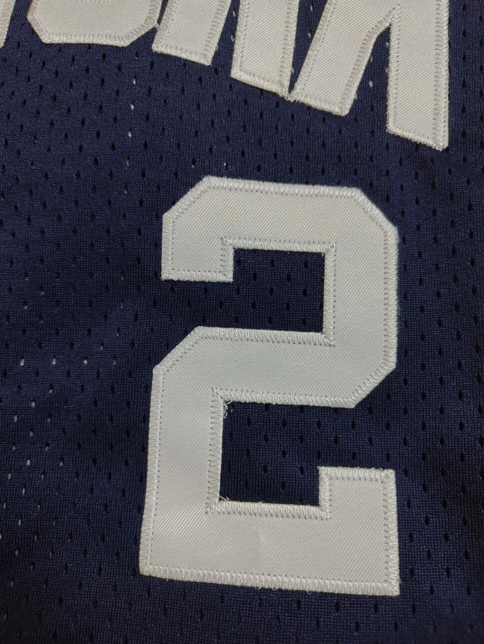 No.2 الرجال البيسبول جيرسي نيويورك إلكتروني التطريز البيسبول قميص فضفاض صالح تنفس الخامس الرقبة قصيرة الأكمام ملابس رياضية الرجعية #6