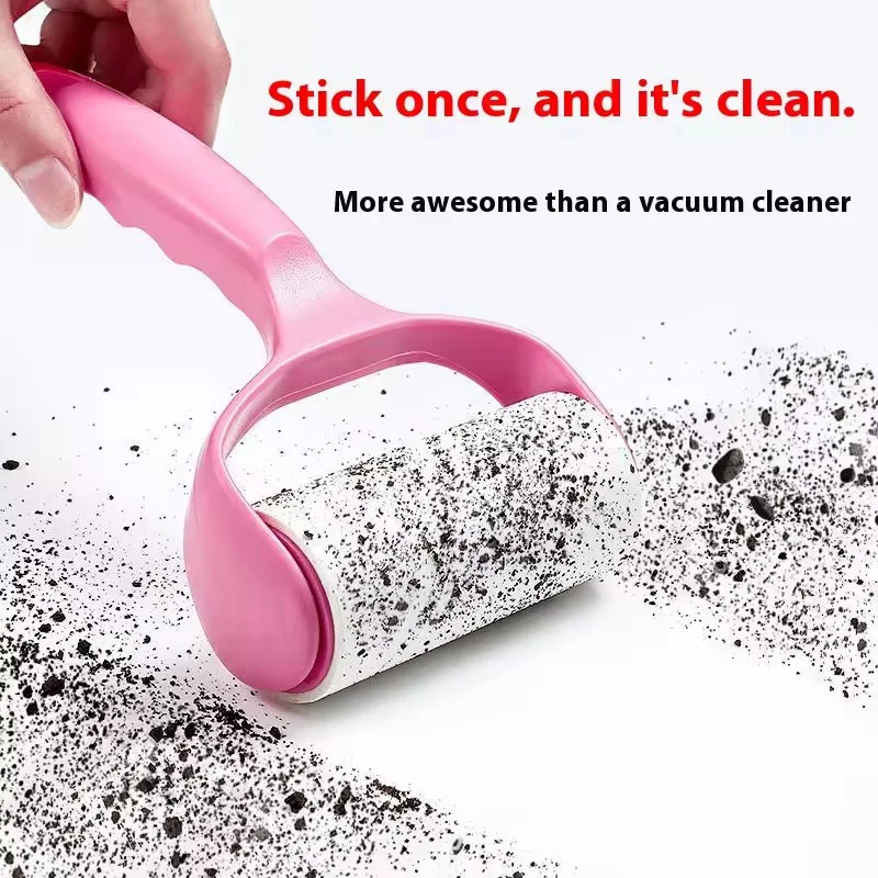 Tearable Sticky Lint Roller Replaceable Roll Paper Pet Hair Remover Handheld Dust Wiper For Clothes Carpet Fabric Lint Fuzz