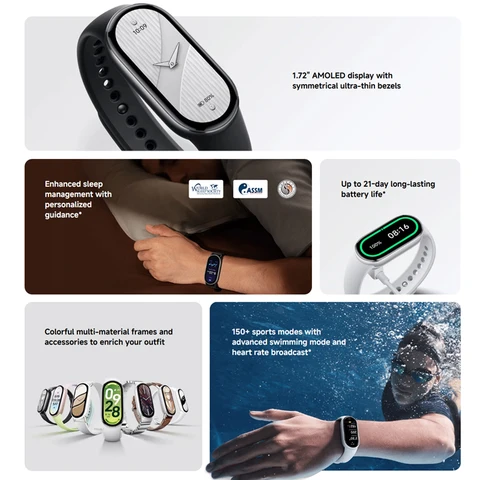 Xiaomi Smart Band 10 - Умный фитнес-браслет с мониторингом активности и сердечного ритма — детальный вид товара