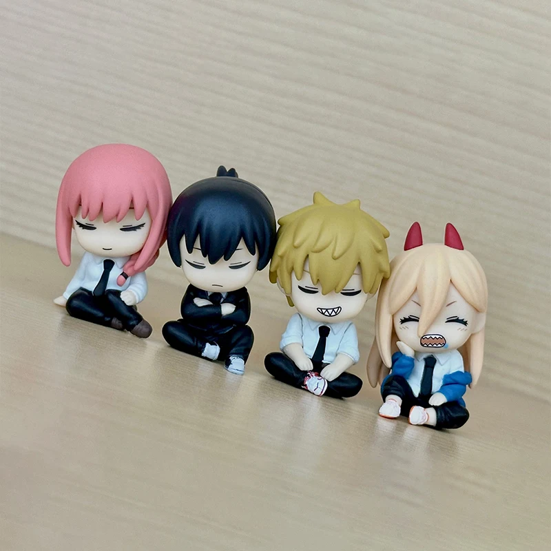 Bandai Chainsaw Man Anime Actionfigur Set Denji Aki Makima Intim Pose Gashapon Sammlerstück Dekor Geschenk auf Lager