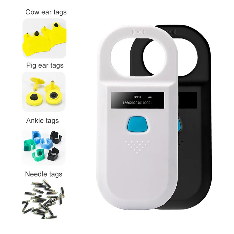 134.2KHz Animal Chip Reader Pet Ear Tag Glass Chip Scanner for Cat and Dog Tag Identification