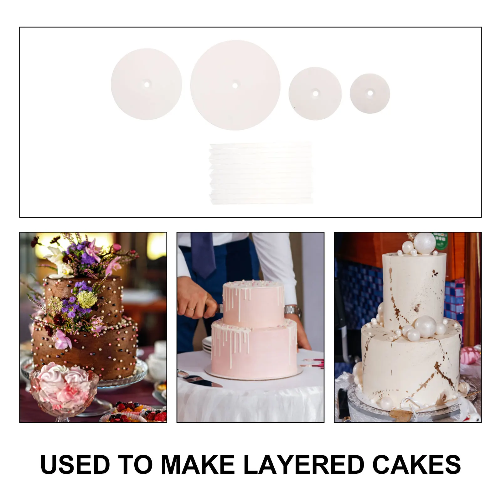 

Multilayer Rack Reusable Plastic Separator Tiers Fondant St Wedding Party Cake Dowels Stacking Kit Tiered Cake Making Tool
