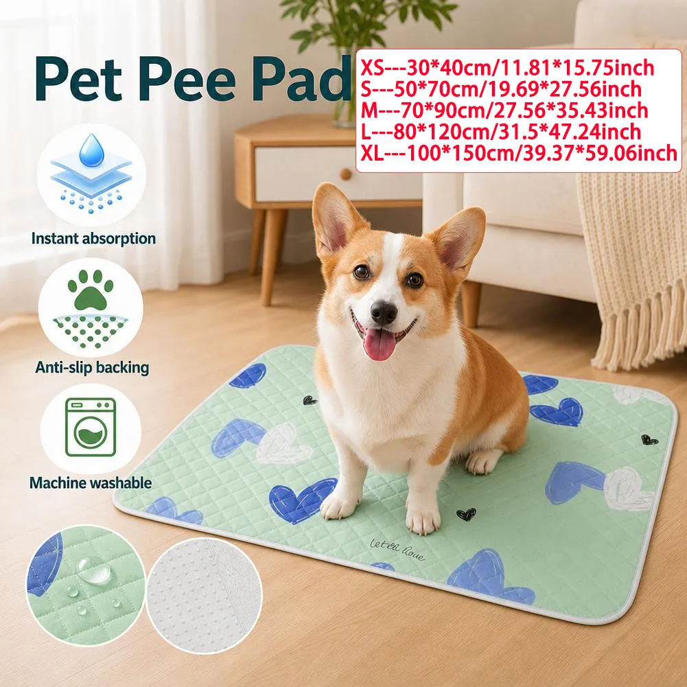 Reusable Pet Cage Pad Wear Resistant & Washable Pad For Pet Animals Super Absorbent Anti Slip Pet Bedding XS-XL