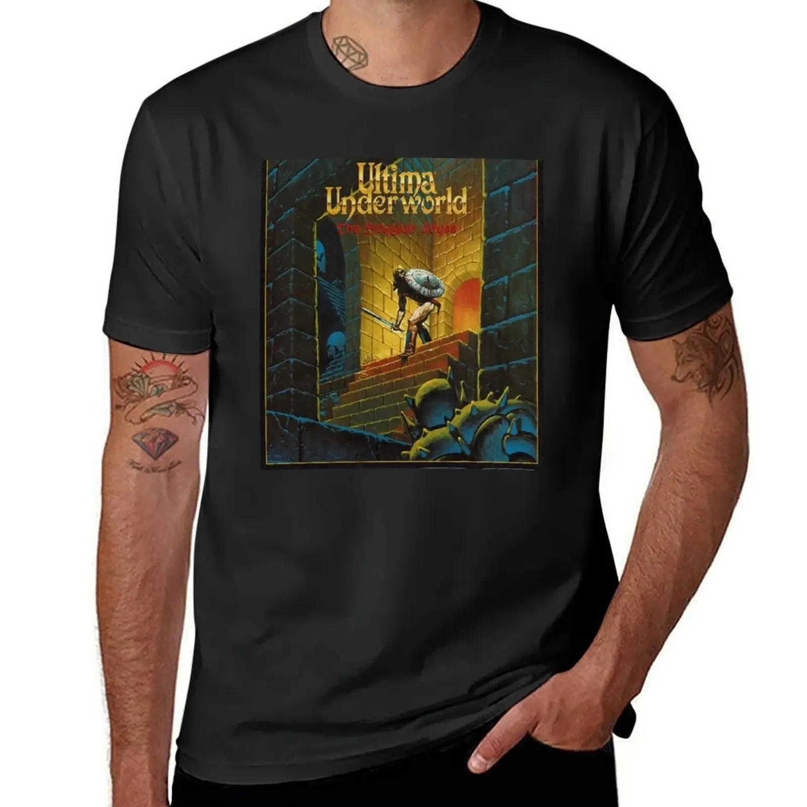 Ultima Underworld | Box Art (1992) T-Shirt boys animal print tops designer t shirt men