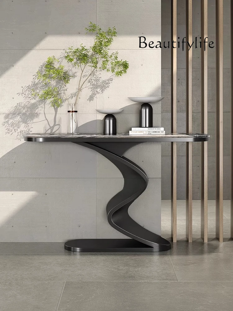 

Italian simple luxury natural marble entrance modern simple household entrance high-end entrance platform