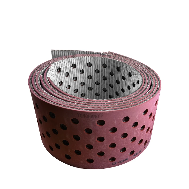 HABASIT 1420*150*5mm Punching of holes open red rubber feeder flat belts box gluer belts for folder gluer machine