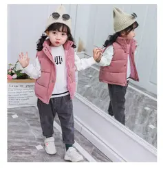 2024 Fashion Boys' Trendy Vest Baby Girls Leisure Kids Autumn Winter Sleeveless Coats 3 5 7 8 10 Years Old