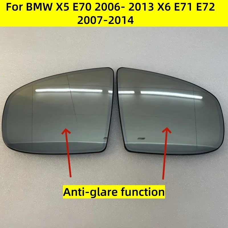 For BMW X5 E70 2006-2013 X6 E71 E72 2007-2014 Newly Produced High-Quality Auto Dimming Anti Glare Heated Rear Mirror Glass