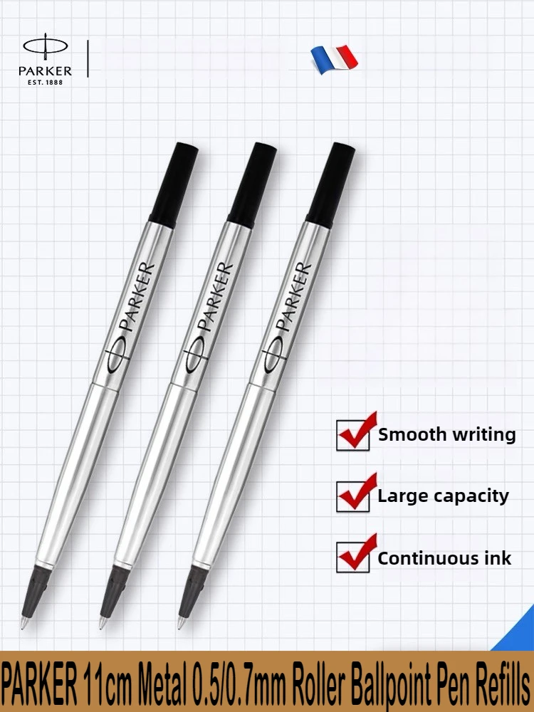 

40/1 PCS PARKER 0.5/0.7mm 11cm Metal Refills Roller Ballpoint Pen Business Ball Pen Refills Stationery Office School Supplies