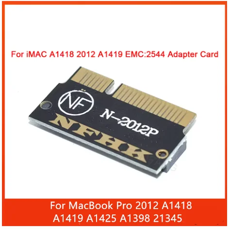 

10 шт. M.2 NGFF M Key SSD для совместимого с MacBook Pro Retina 2012 A1398 A1425 Карта адаптера-конвертера для моделей A1425 A1398