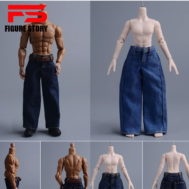 

Масштаб 1/12, одежда для кукол, повседневные джинсы, подходят для 6-дюймовой фигурки, модель тела